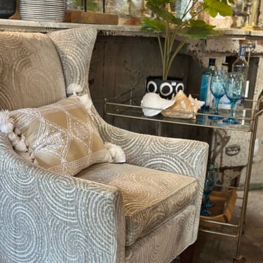 Modern Upholstered Armchair Pair