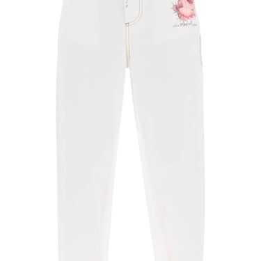 Marni "Jeans With Embroidered Logo And Flower Patch Women