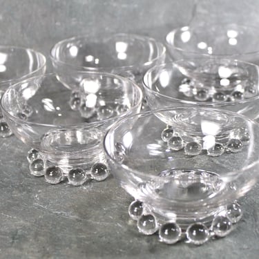 Set of 6 Boopie Glass Dessert Bowls | Bubble Glass Condiment Bowls | Ice Cream Bowls 