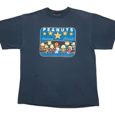 Vintage 2000 Peanuts American Classic 50th Year Anniversary Charlie Brown & Snoopy Graphic T-Shirt Size XL 