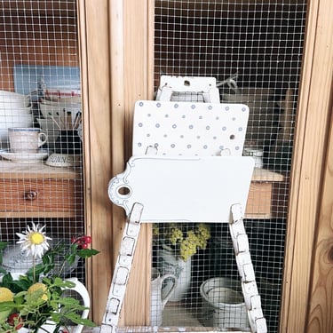 Beautiful rustic vintage French metal dish rack 