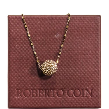 Roberto Coin - Gold Colored Sterling Silver Ball Pendant Necklace