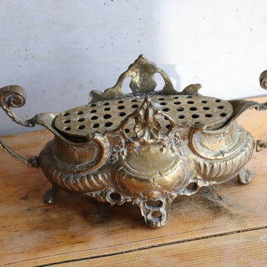 antique french cast metal jardinière