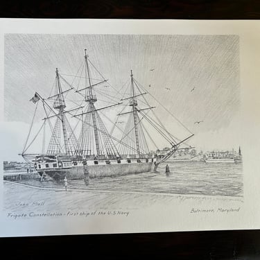 "Frigate Constellation - first ship of the U.S. Navy" by John Moll