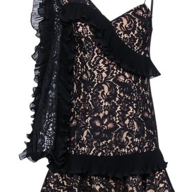 Keepsake - Black Lace Ruffle Sleeve Dress Sz XS