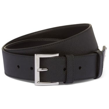 Prada Men Logo Leather Belt