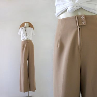 70's honey wide leg trousers - m 