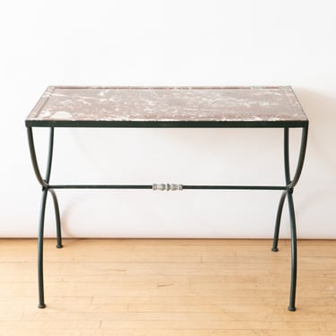Antique French Iron & Marble Table