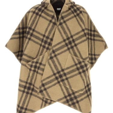 Burberry Unisex Embroidered Wool Cape