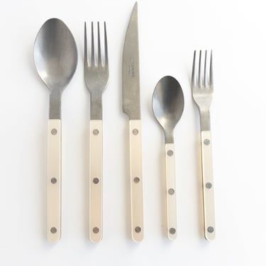 5 Piece Cutlery Set in Bistrot Vintage Pearl