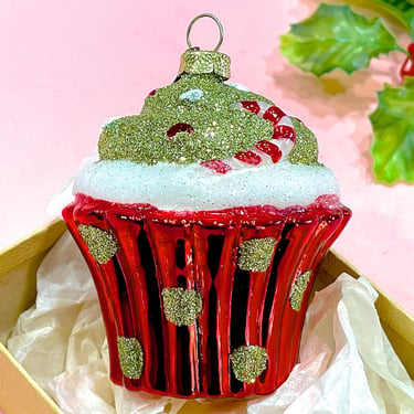 Cupcake Christmas Ornament - Holiday Ornament - Christmas Tree Decoration - Xmas 