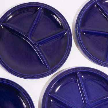 Blue Fondue Plates 