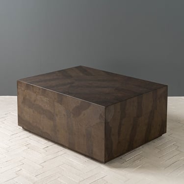 Karl Springer Pedestal Coffee Table