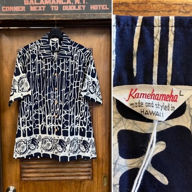 Vintage 1950's “Kahala” Underwater Fish Silk Hawaiian Shirt