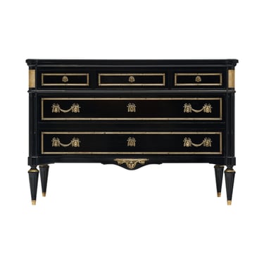 Louis XVI Style Ebonized Chest of Drawers