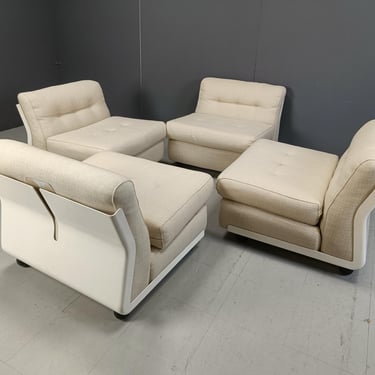 Model Amanta Modular Sofa by Mario Bellini for B&B Italia, 1970s - set of 4 - italian sofa - mario bellini chair - mid century modern sofa 