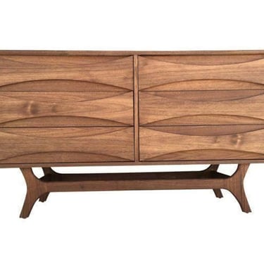 Mid Century Walnut Sculptural Dresser ( Custom listing for Mike ) 