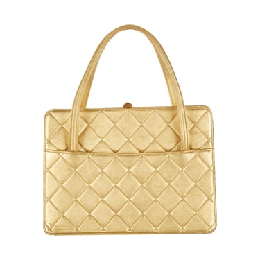Chanel Gold Quilted Mini Bag