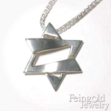 Faith Collection: Jazzy Silver Magen David (with 18 inch sterling silver chain) 
