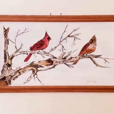 Cardinal Bird paintings Nature theme Audubon paintings Red Birds St Louis Cardinals 