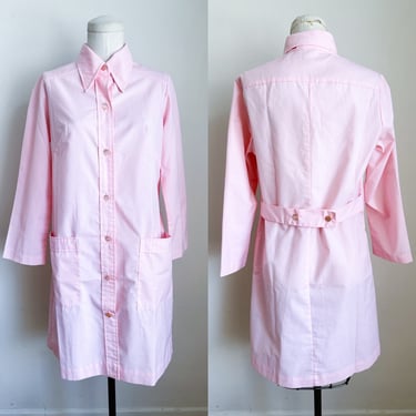 Vintage 1960s-70s Medican Uniform Dress / Lab Coat // size M 