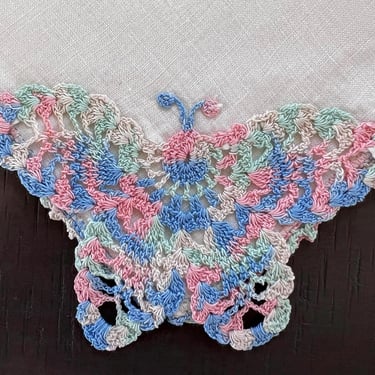 Hanky crocheted butterfly Gift quality 