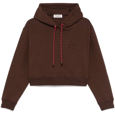 Miu Miu Women Logo Cotton Hoodie