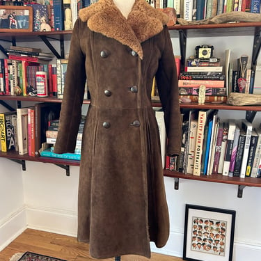 1970s Real Shearling Double Breasted Coat 