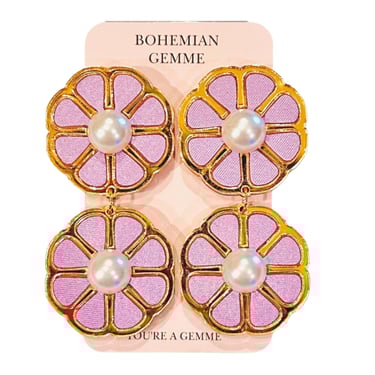 Sample Sale Lavender Statement Flower Earrings