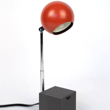 Michael Lax for Lightolier Red Orb Lamp