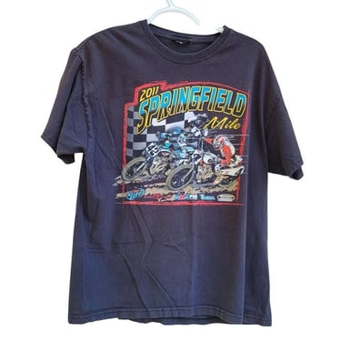 2011 Springfield Mile Motocross Motorcycle Dirt Bike T-Shirt Black Large C4/17 