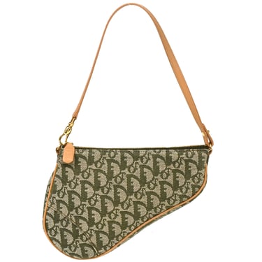 Christian Dior 2001 Green Trotter Saddle Handbag