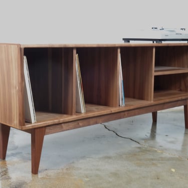 The 'Jelly" is a mid-century modern record console, record storage. 