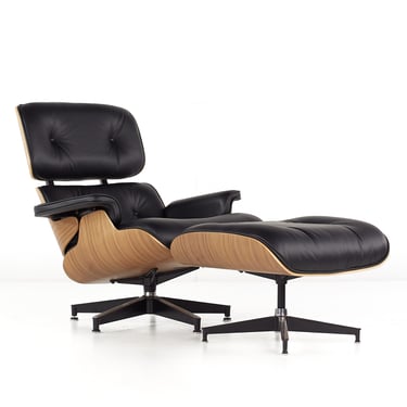 Eames for Herman Miller Mid Century Walnut Lounge Chair and Ottoman - mcm 