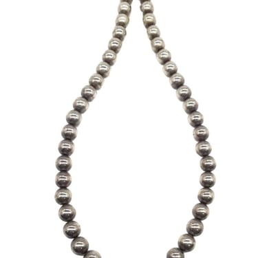 1960s Silver Beaded Necklace 