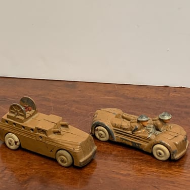 Vieux Bus Barclay USA 1930 En Plomb, Repeint Bleu - Collection 7,3 Cm