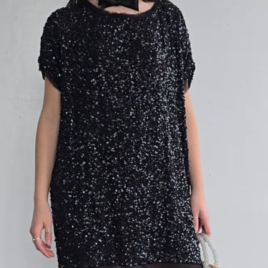 Armani Black Sequined Dress