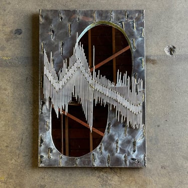 Vintage Brutalist Mirror 