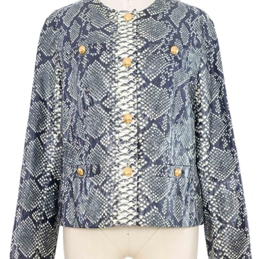 Escada Snake Printed Leather Jacket