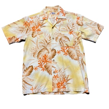 (M) Yellow/Orange Palcas Sports Hawaiian Shirt 071522 RK