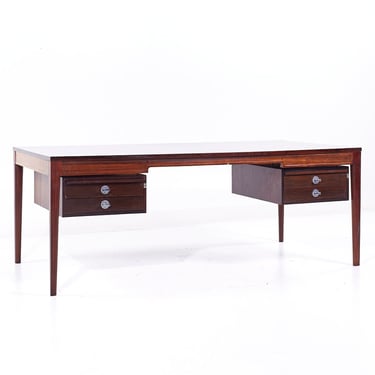 Finn Juhl for France and Sons FD 951 Mid Century Rosewood Diplomat Desk - mcm 