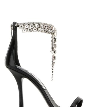 Jimmy Choo Women Black Leather Verity Sandals