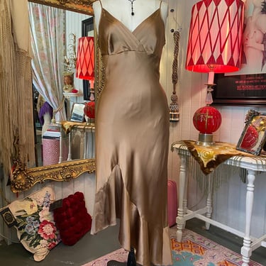 vintage max and cleo silk slip dress cocoa | Black Label Vintage - Tacoma,  WA | ATTIC