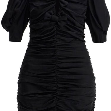 Rotate Draped Satin Mini Dress Women