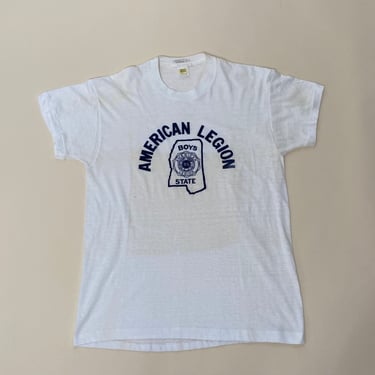 Vintage 1970s T Shirt 70s Velva Sheen Tee Size Large American Legion 