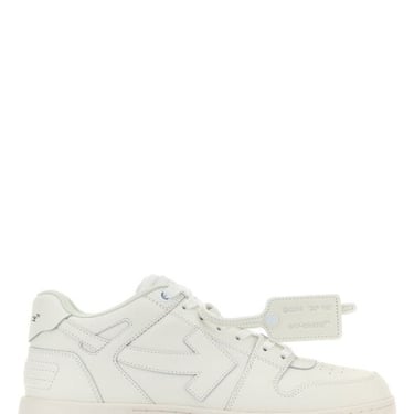 Off White Man White Leather Out Of Office Sneakers