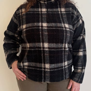 Vintage - Black and Brown Fleece Pullover (1X)