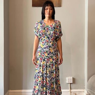 Norma Kamali Floral Printed Rayon dress 