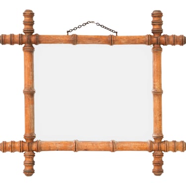 Vintage Faux Bamboo Mirror Large