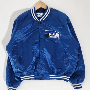 Vintage 1990's Seattle Seahawks Satin Starter Jacket Sz. XL